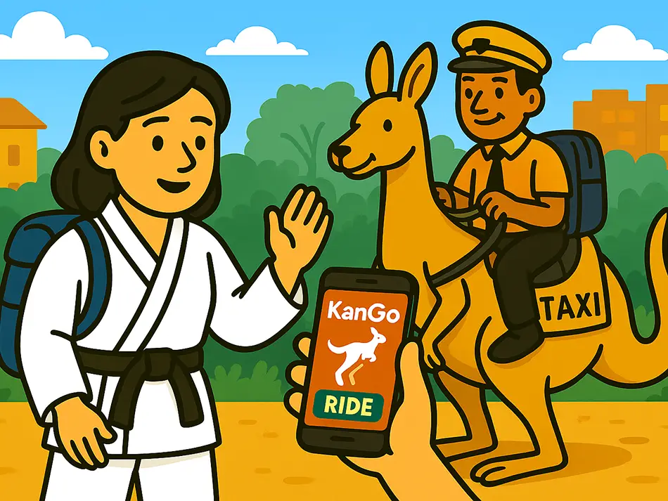 International Taxi Hailing app humour