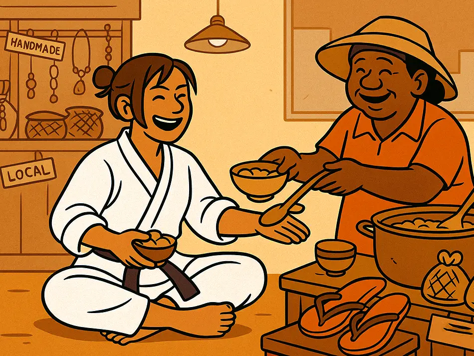 Traveler supports local food and crafts sustainably