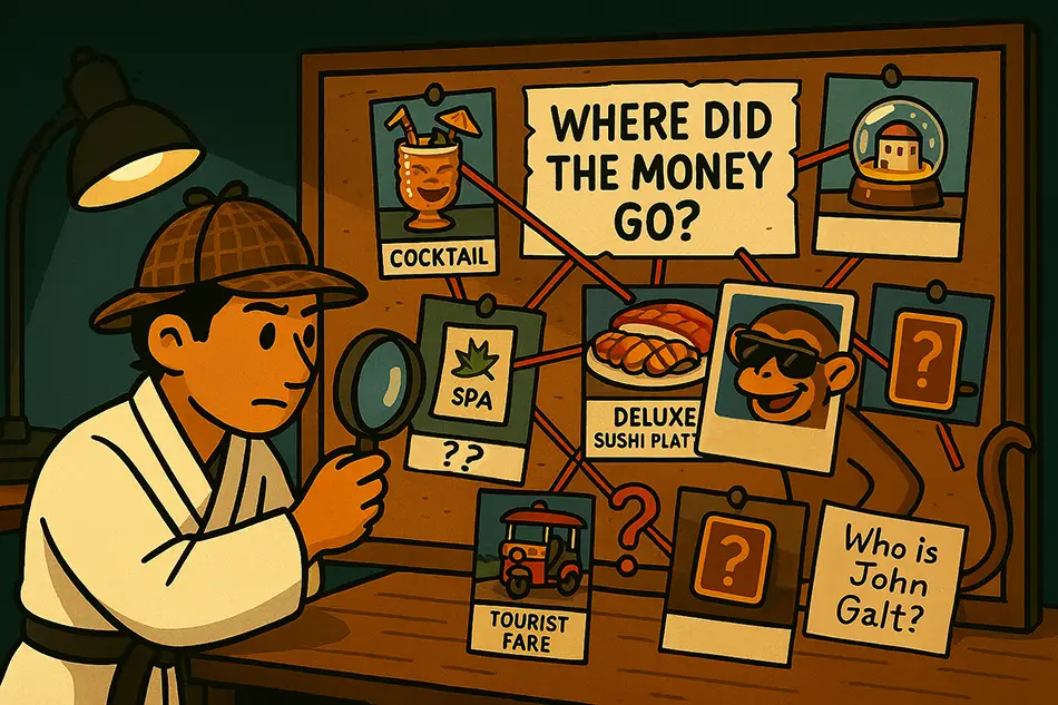 A traveler trying to find out where did his money go