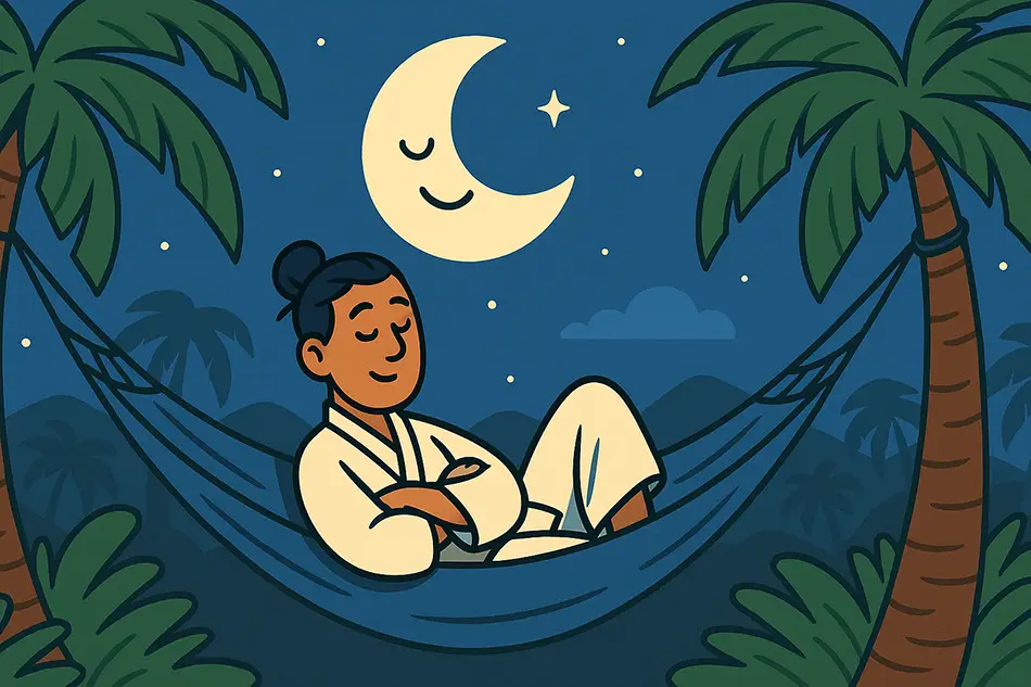Traveler resting in hammock, sleep tips for better travel recovery