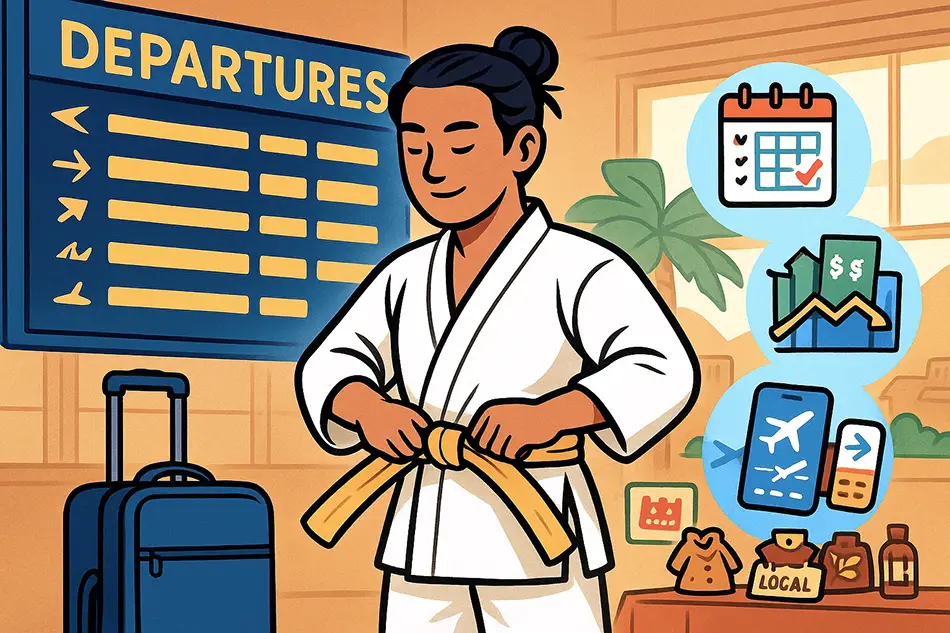 Traveler earns Trip Kwon Do yellow belt for mastering cheap flights