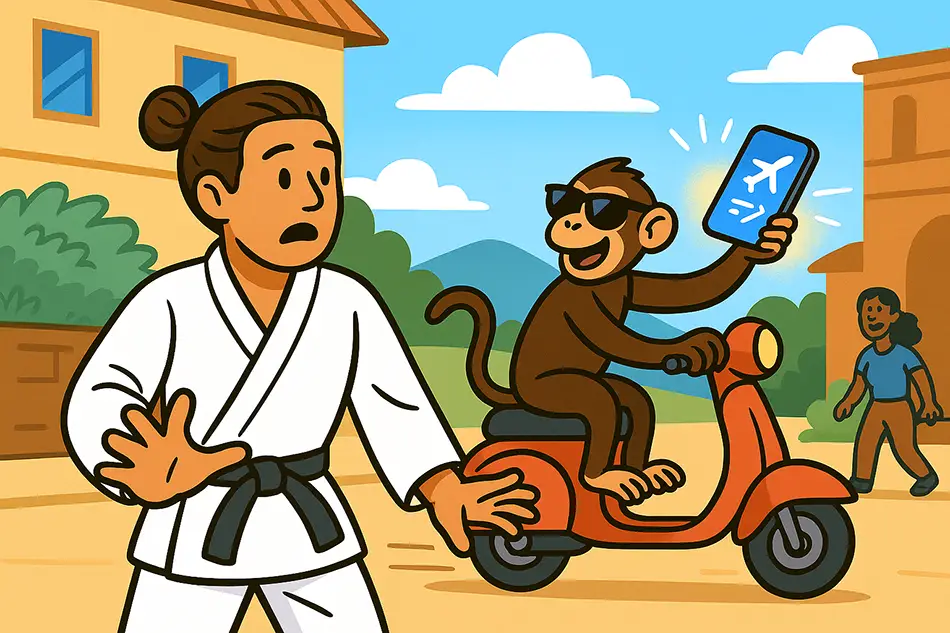 Thief on motorbike grabs traveler’s phone