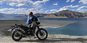 Motorbike on the road in India