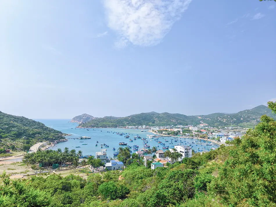Vinh Hy fishing village nestled in a quiet bay, a peaceful and lesser-visited coastal destination in South Vietnam