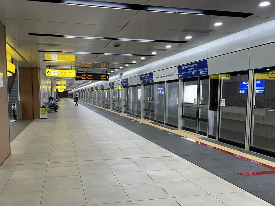 Inside view of Ho Chi Minh City’s metro station, part of Vietnam’s modernizing urban transit infrastructure.