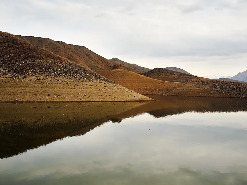 Peaceful view of Azat Reservoir in Armenia