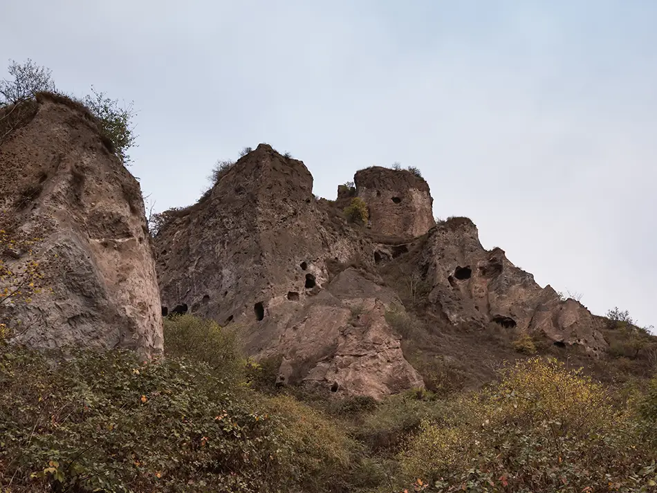 Ancient cave dwellings in Khndzoresk, a historical site in Armenia