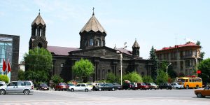Vardanants Square with the Church of the Holy Mother of God, anchoring best things to do in Gyumri.