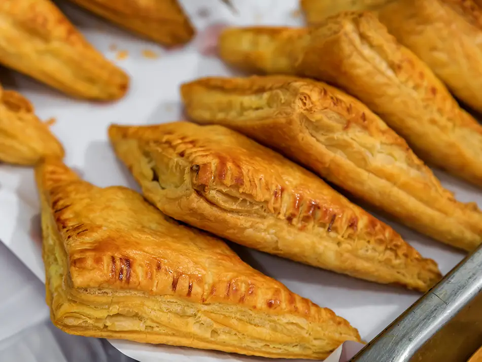 Armenian boereg pastries filled with cheese, a classic flaky filo dough snack from Armenian cuisine