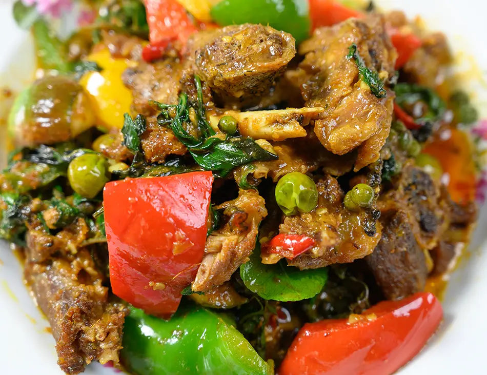 Chaa Kroeung with duck, a flavorful traditional Cambodian dish featured in the best food in Cambodia guide