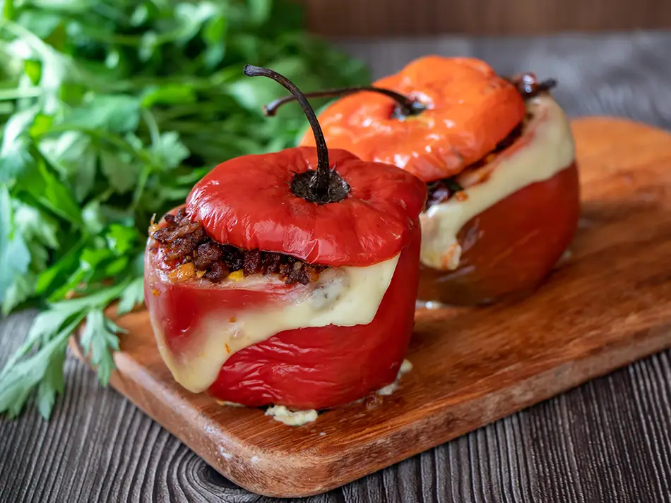 Among the best food in Peru, rocoto relleno baked with cheese stands out in Arequipa.