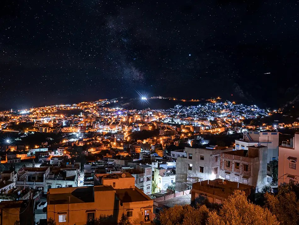 Starry sky in Chefchaouen