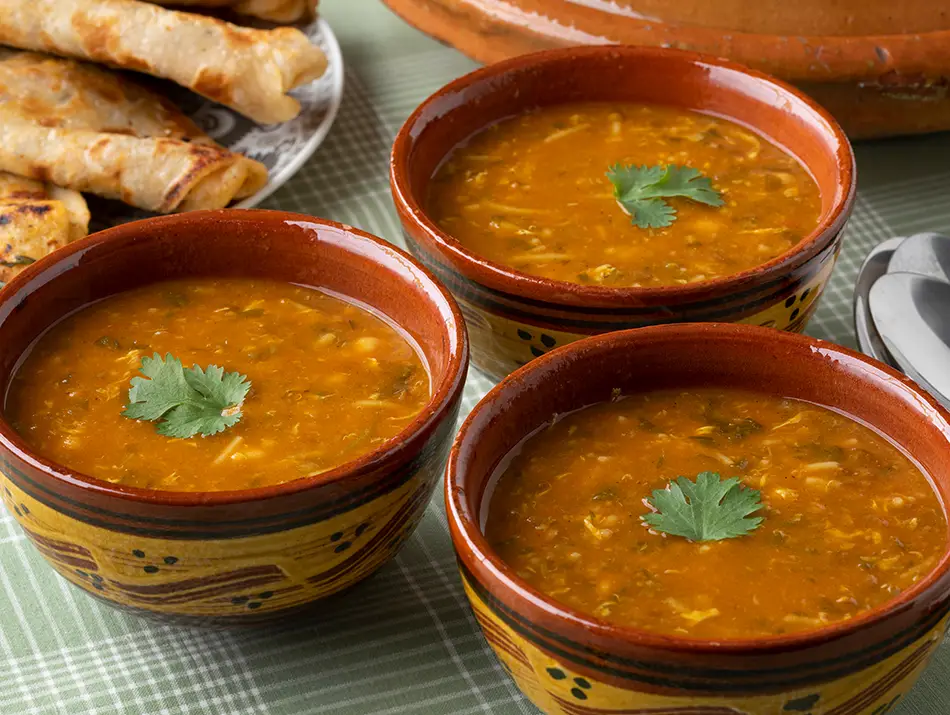 Fresh harira cooked by students during a cooking class in Marrakesh