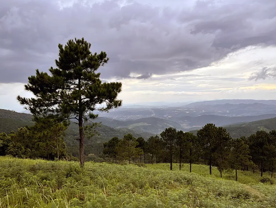 Off the beaten path viewpoint on Da Phu Hill in Dalat