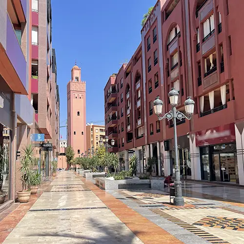Gueliz district in Marrakesh