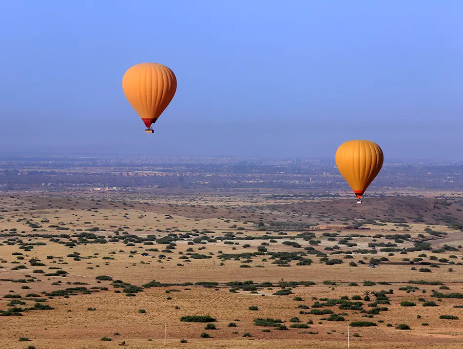 Hot air balloons soaring in the sky – what to do in Marrakesh