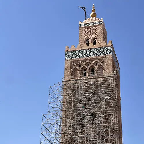 Koutoubia Minaret under reconstruction