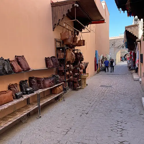 Leather souvenir stall