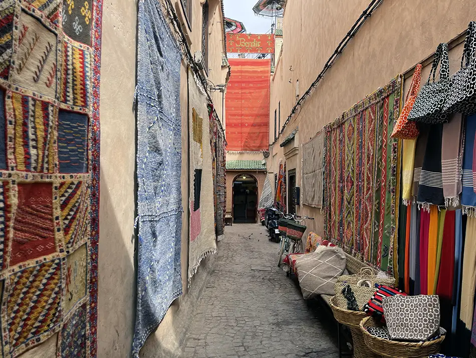 Narrow streets of the Marrakesh medina