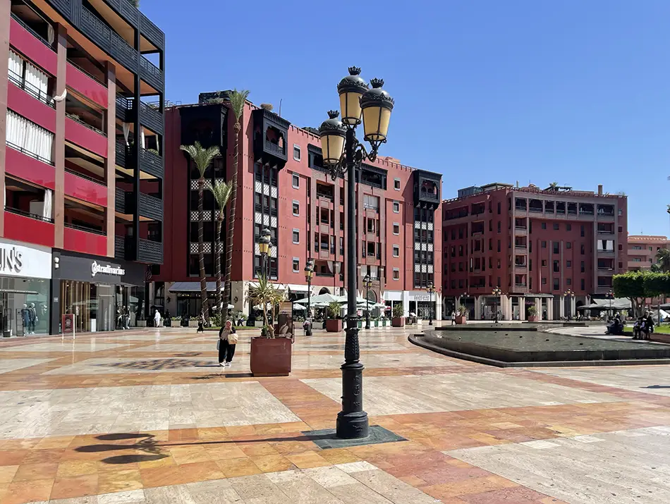 Plaza Gueliz, a central part of the New City in Marrakesh