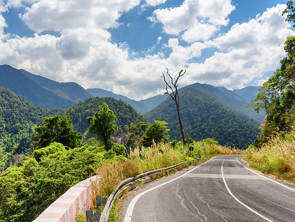 A picturesque view on the road between Saigon and Dalat