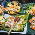 Best vietnamese street food flat lay