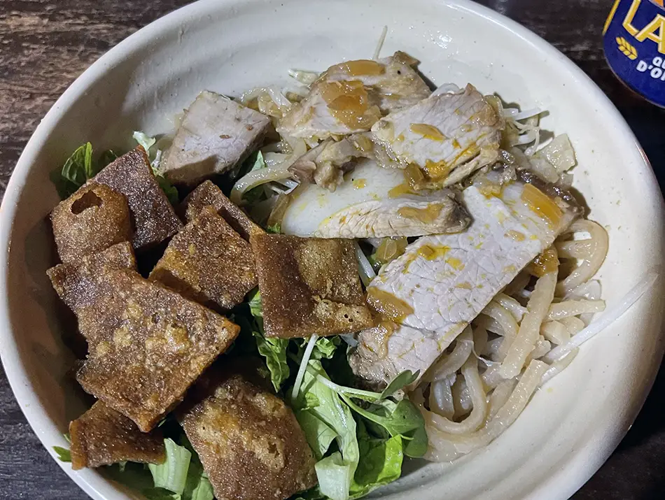 Cao Lau, a unique noodle dish served only in Hoi An, Vietnam.