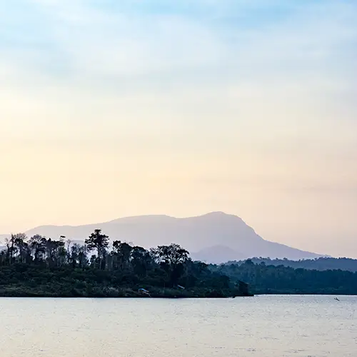 Stung Atai Dam Reservoir in Cardamon Mountains