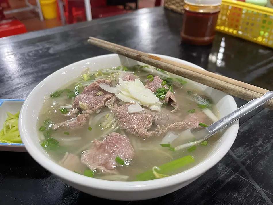 A staple of Vietnamese cuisine — a bowl of beef phở.