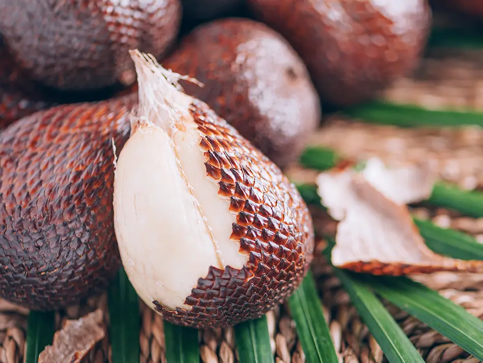 A bunch of snake-skin fruits 