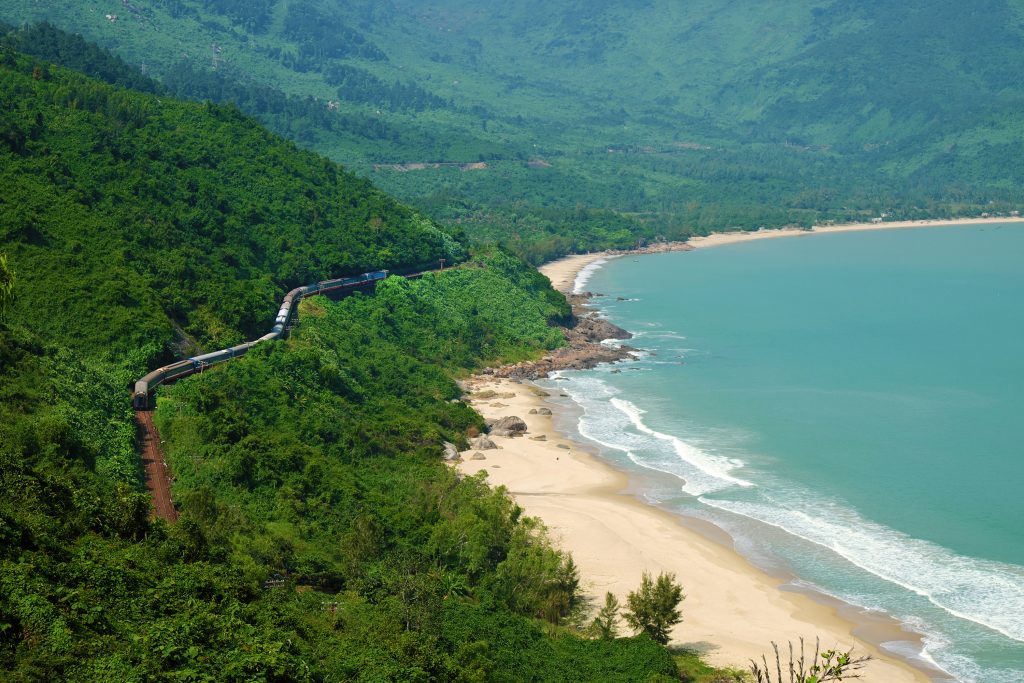 A coastal train from Da Nang offers a scenic option for how to get to Phong Nha.
