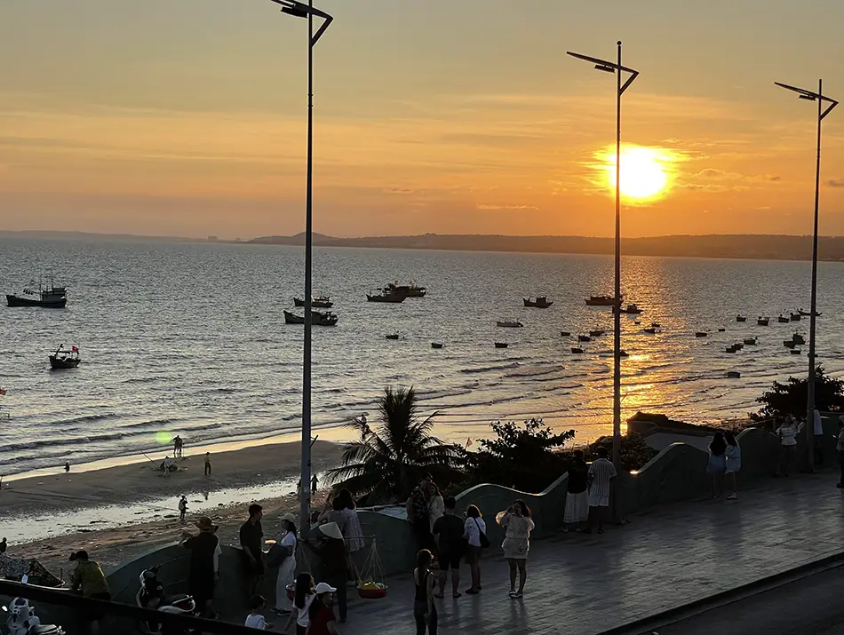 Sunset over the ocean