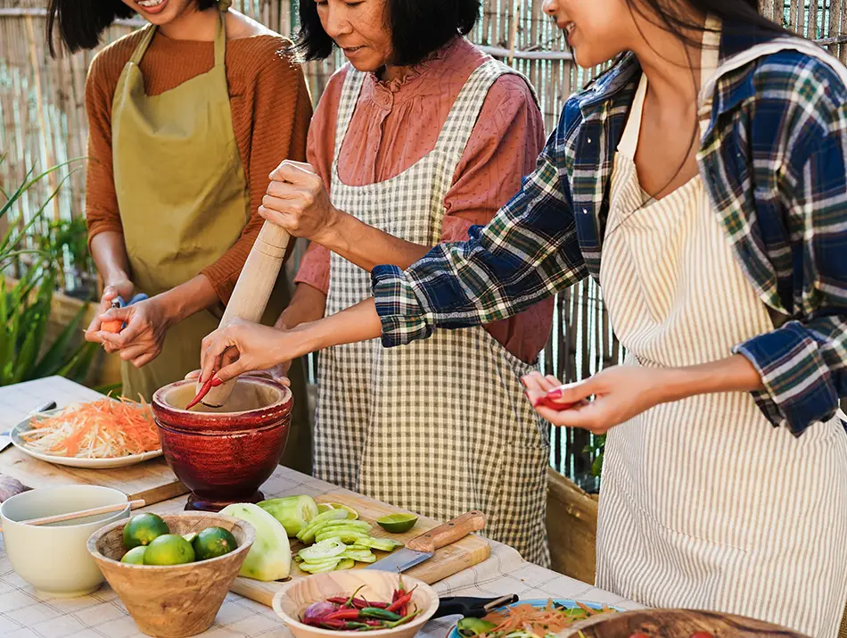 Hands-on cooking lesson is one of the best things to do in Hoi An for food lovers.