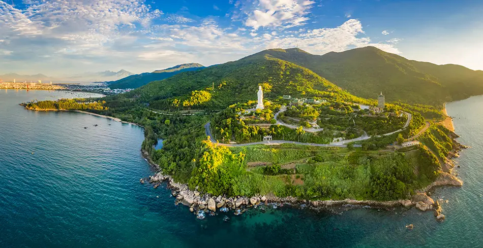 Aerial view of Son Tra Peninsula