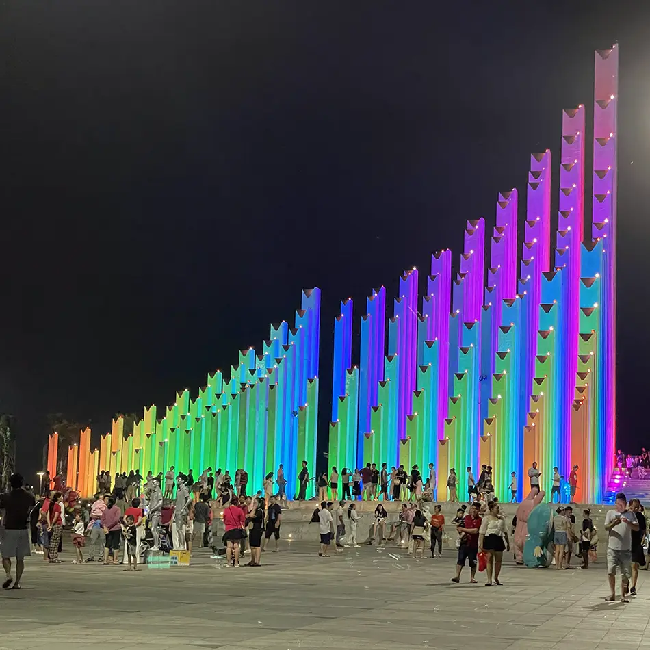 Watching Thap Tam Thang glow in rainbow colors at night is one of the best things to do in Vung Tau.