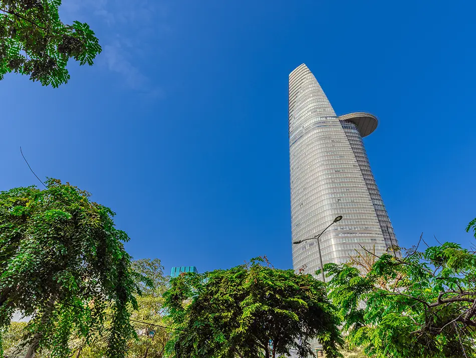 Bitexco tower anchors the skyline, one of the Top Attractions in Ho Chi Minh.