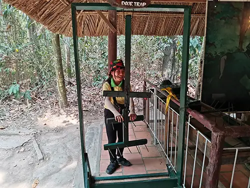 A local guide explains wartime door traps