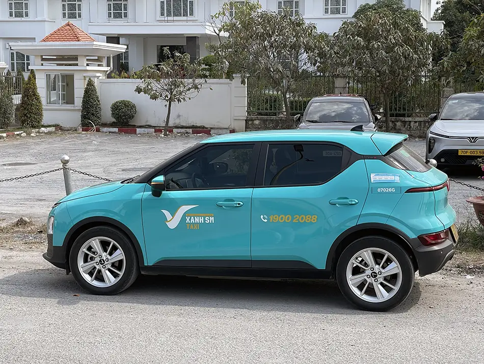 Eco friendly electric taxi in Vietnam