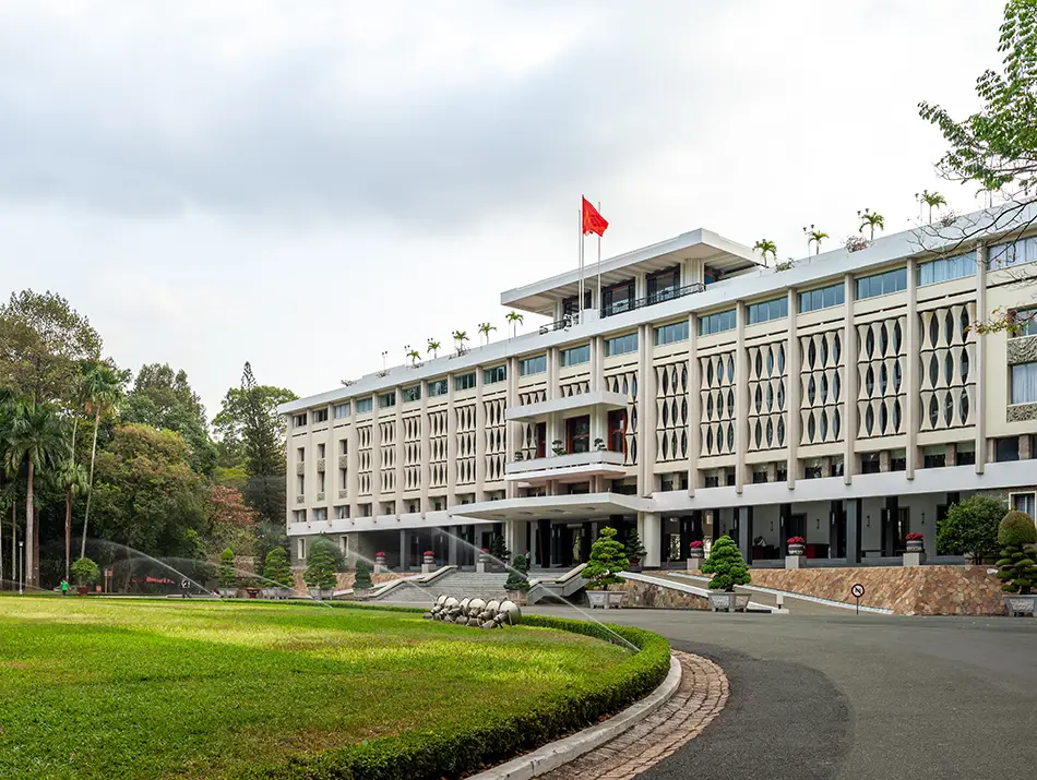 The Reunification Palace blends history with modernist design.