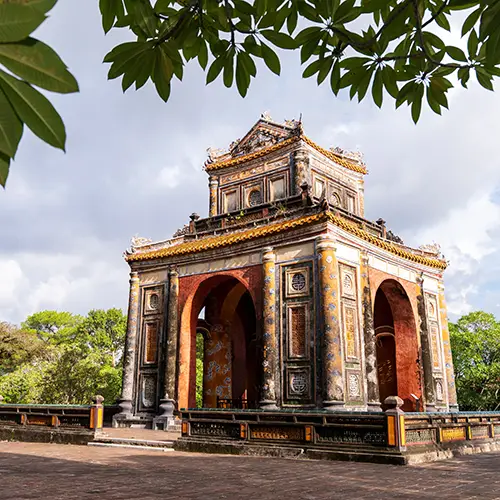 Decorative stone courtyards and gates showing refined imperial design details.