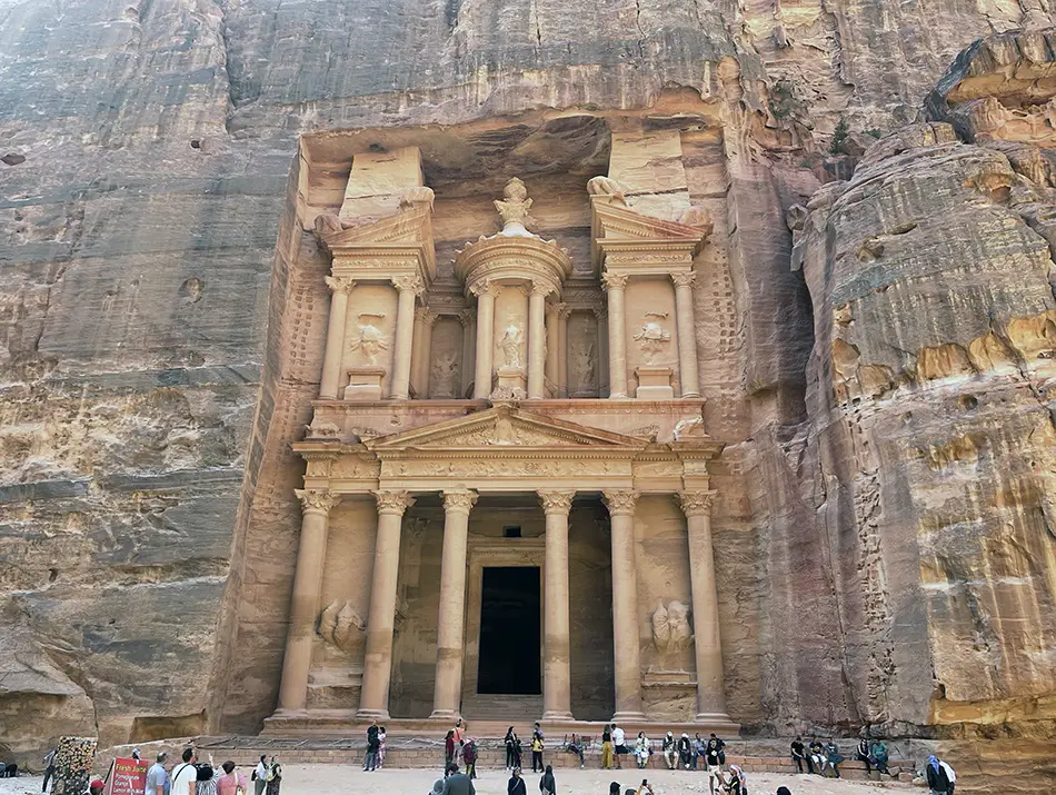Al Khazneh facade in Petra, Jordan, seen in Indiana Jones and the Last Crusade.