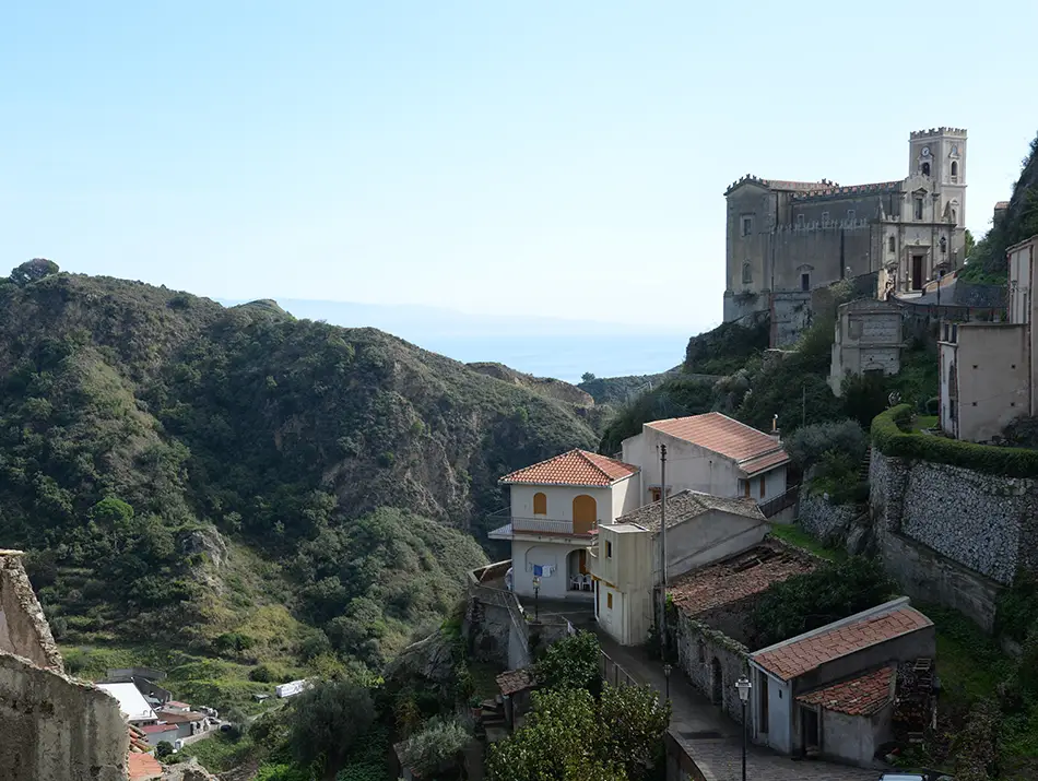 Hilltop village of Savoca, Sicily, backdrop to The Godfather wedding scenes.
