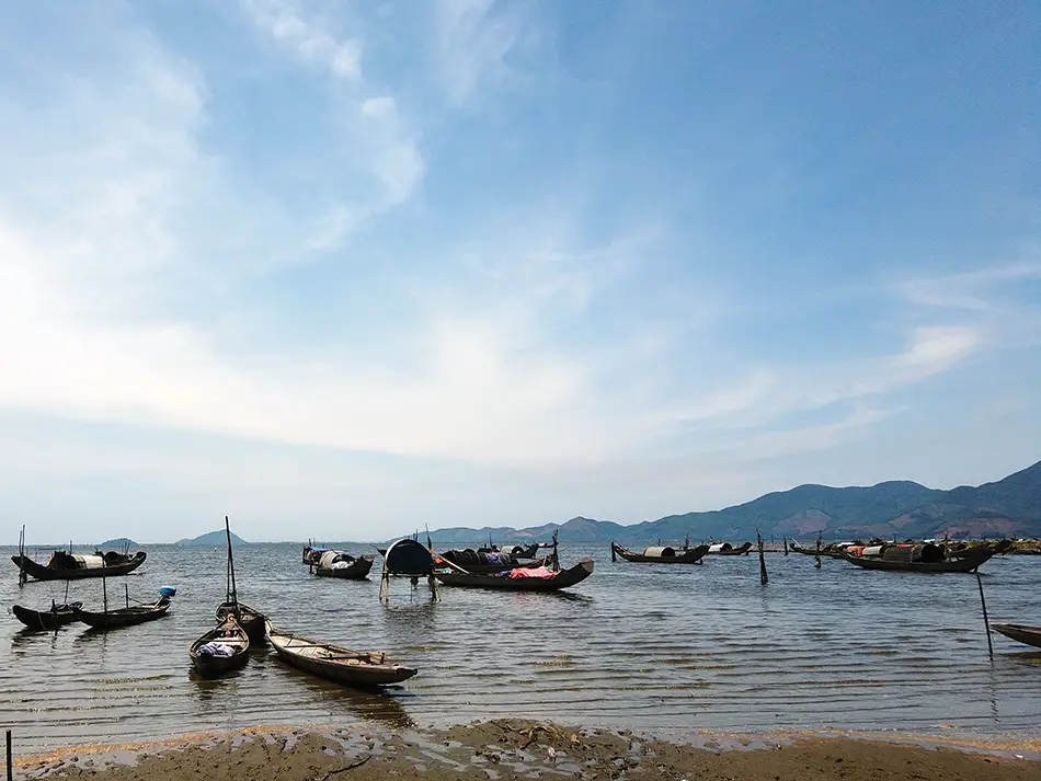 View of one of the largest lagoons in Southeast Asia near the city of Hue.