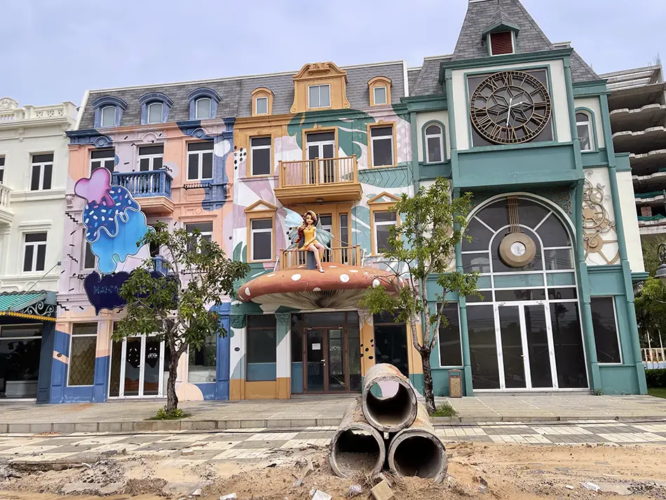 Amusement park construction site