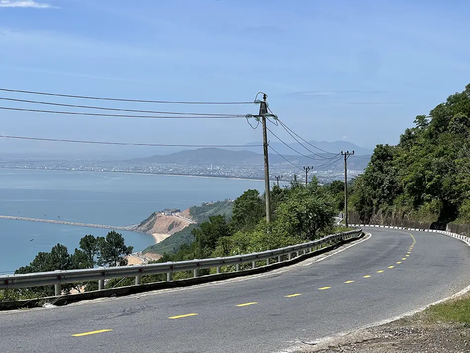 Panoramic view of Da Nang from the road leading up to the Hai Van Pass.