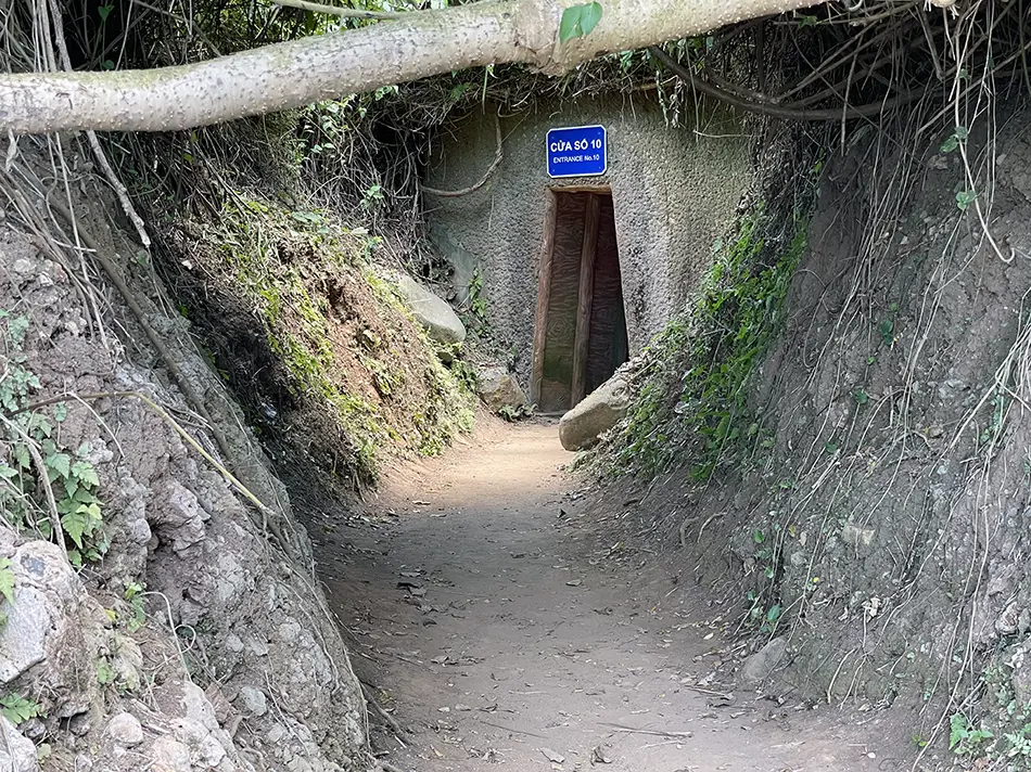Entrance to the Vinh Moc Tunnels in Vietnam.