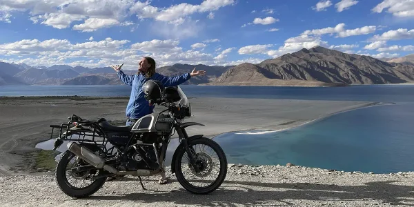 Motorbike on the road in India